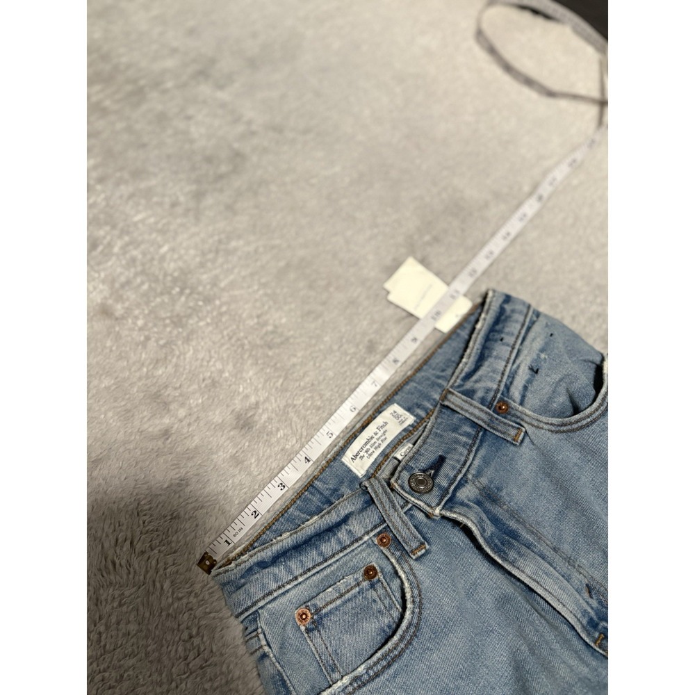 Abercrombie & Fitch 90s Slim Straight Ultra High Rise Jeans Size 24 00R Pants St - Picture 6 of 11